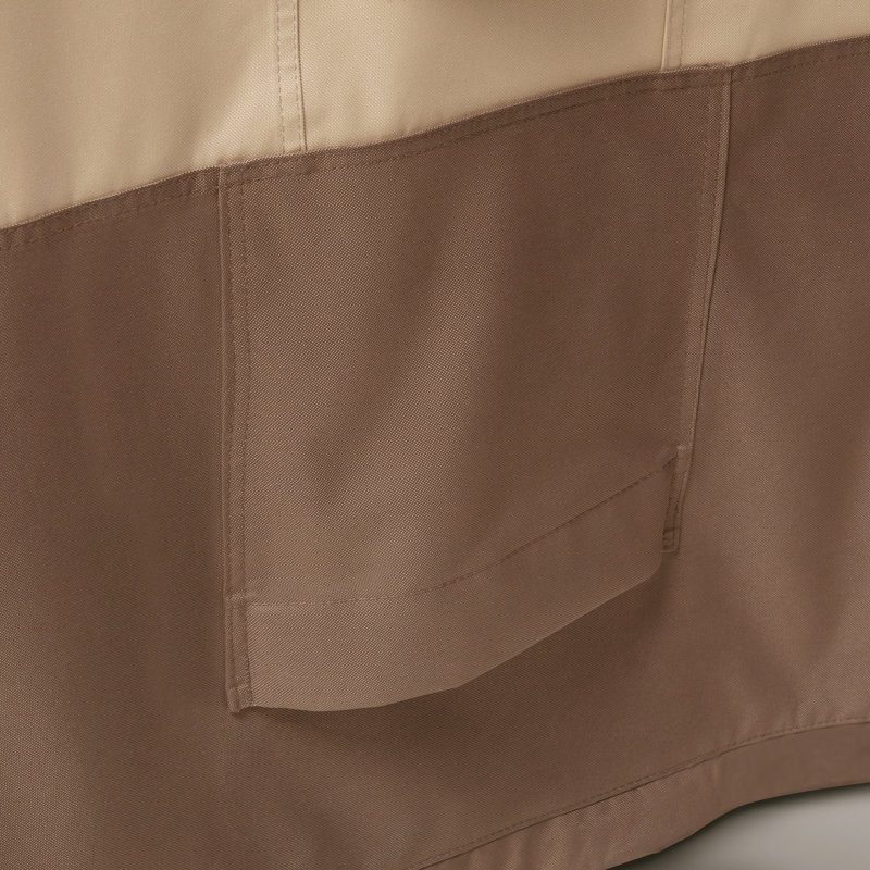Veranda's Best Beige and Brown PVC Patio Table Cover