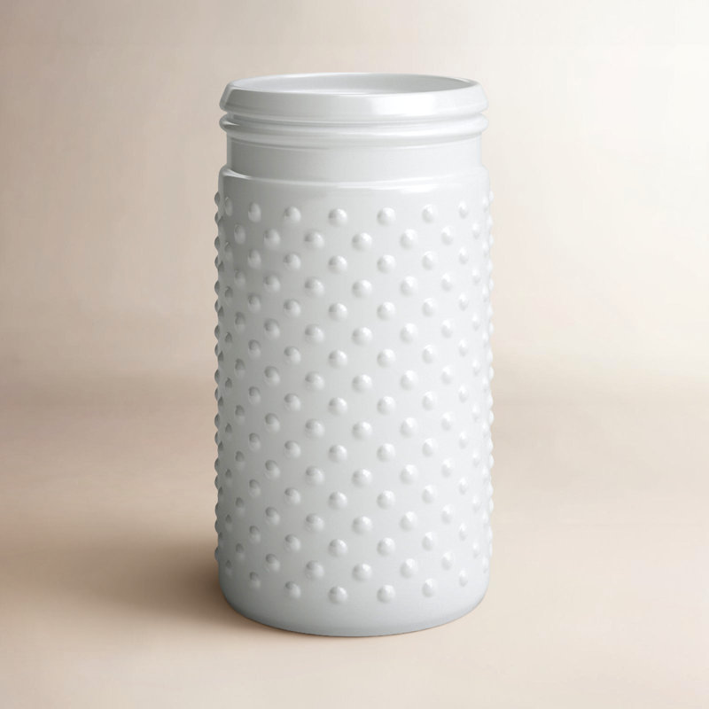 Vase de table en verre fait à la main Valles, H 7,5 po x l 4 po x P 4 po