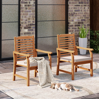 Tameyah Patio Dining Armchair with Cushion by Wildon Home