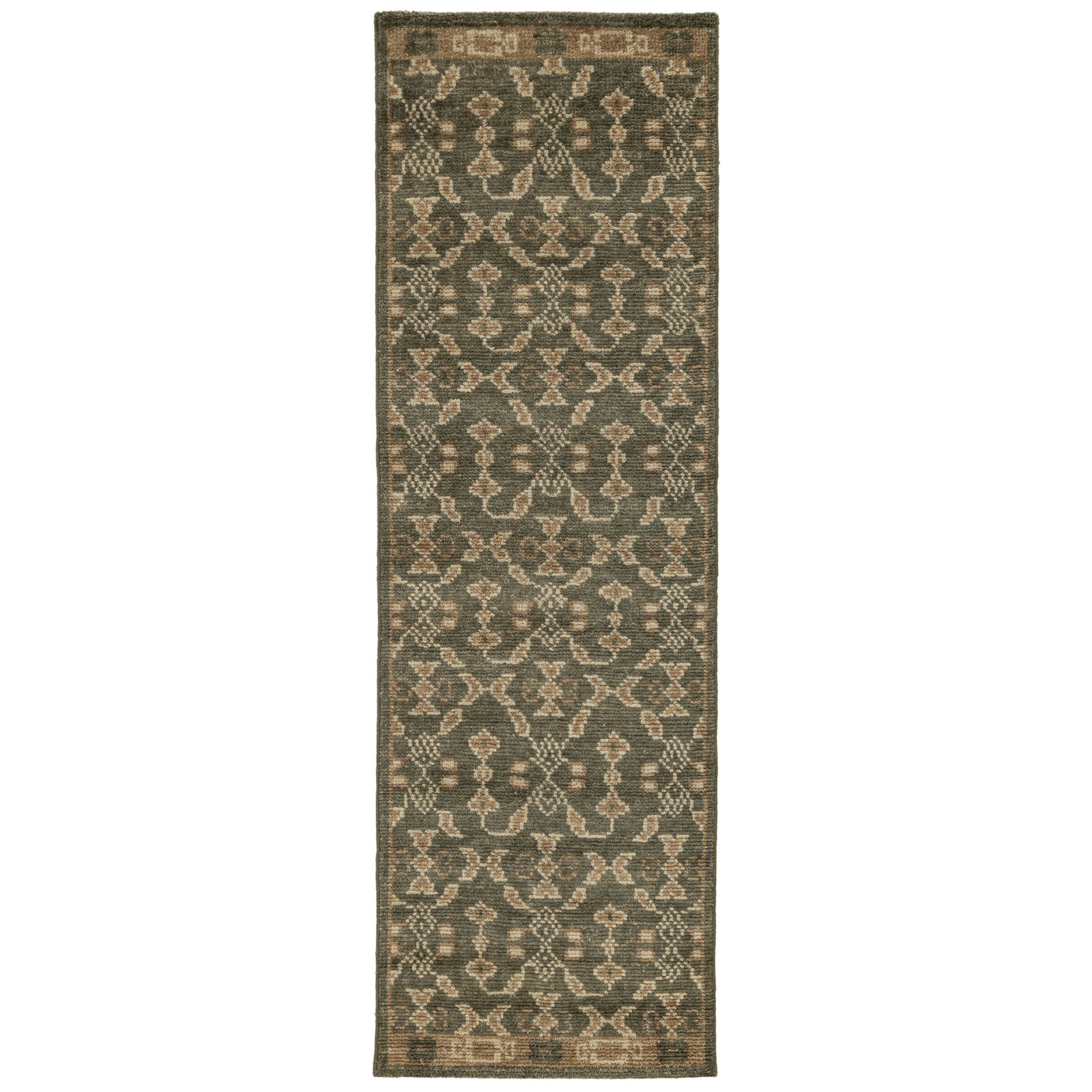 Vanna Hand-Knotted Oriental Wool Rug, 2'6x8', Green