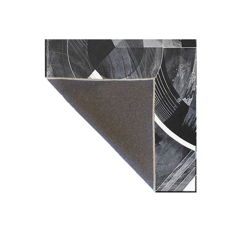 Tapis tissé à motif de cristal en verre et base lavable, Rectangle 5 pi 1 po x 7 pi 7 po