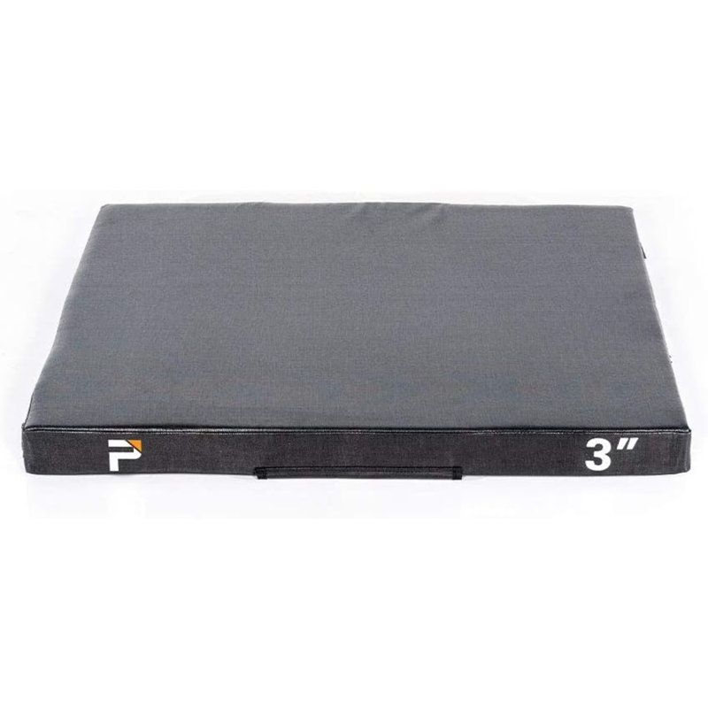 Power Systems Stackable Plyo Box 3" - Vinyl Covered Plyometric Jump Box with Hook & Loop Straps