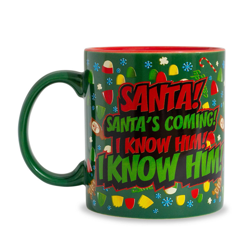 Elfe «OMG! Santa's Coming!» Tasse en céramique | Peut contenir 20 onces