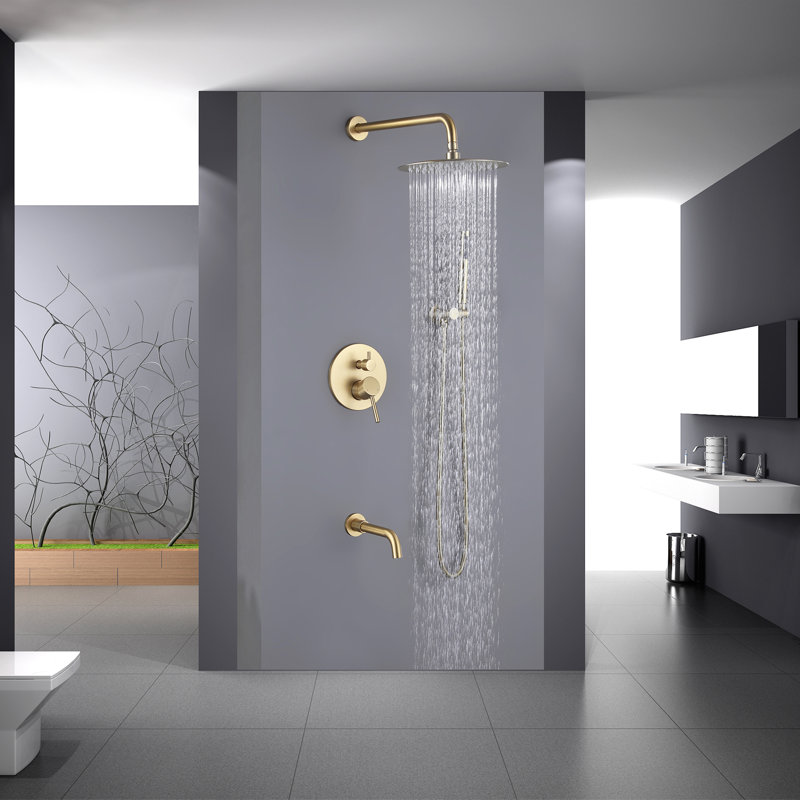 All-In-One Kit with Rough in-Valve, Pressure Balanced Complete Shower System