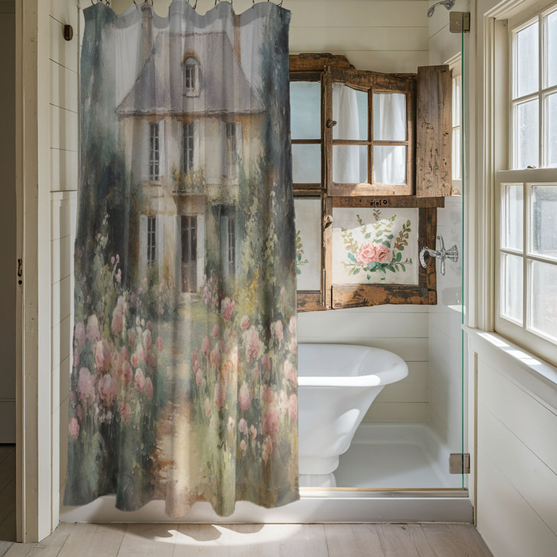 Rideau de douche Frouwe, H 74 po x l 71 po