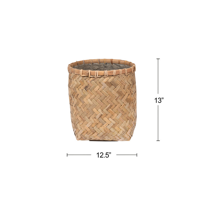 Bohemian Pots Handmade Cement/Bamboo Planter