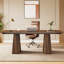 Bureau de direction moderne de 63 po, grand poste de travail d'ordinateur à domicile avec base à double piédestal robuste-777192530-777192541