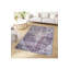 Tapis lavable décoratif à motif floral et motif traditionnel mauve-1948014030