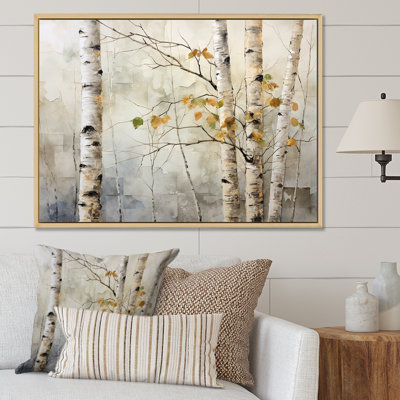 «Beige Silver Birch Tree Beauty I» sur toile