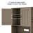 Kitchen Pantry with Microwave Shelf, 6-Tier Circular Rack, 2 Drawers & 2 Storage Cabinets for Kitchen or Living Room-290443585
