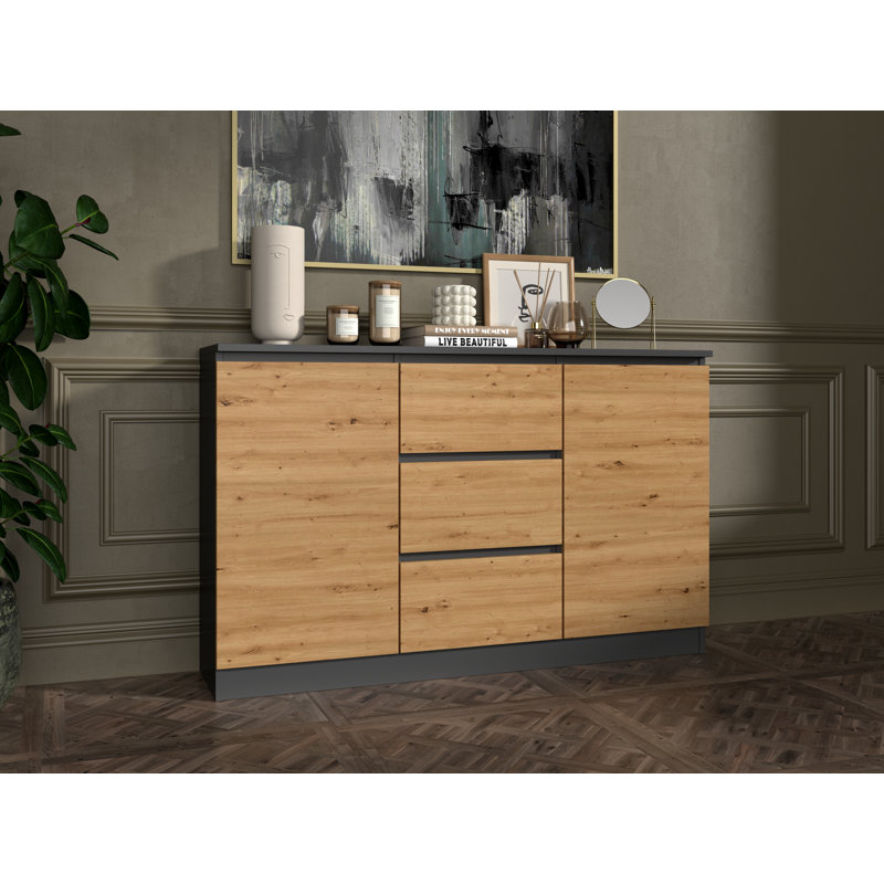 Lecuyer 3 Drawer Chest, Light Brown
