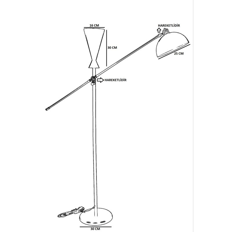 Lampe torchère sur pied 67 po Bruner