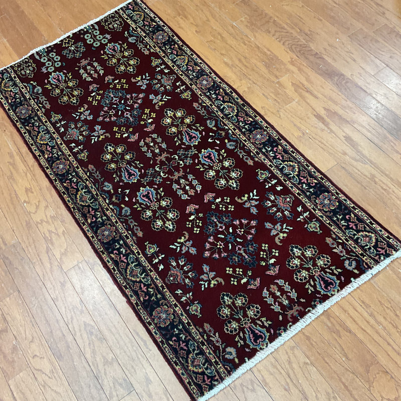  Handmade Sarouk Wool Rug