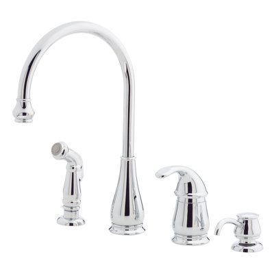 Treviso Single Handle Kitchen Faucet with Side Spray and Soap Dispenser