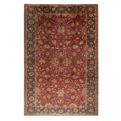 One-of-a-Kind 8'5" X 12'11" Before 1900 Wool Area Rug in