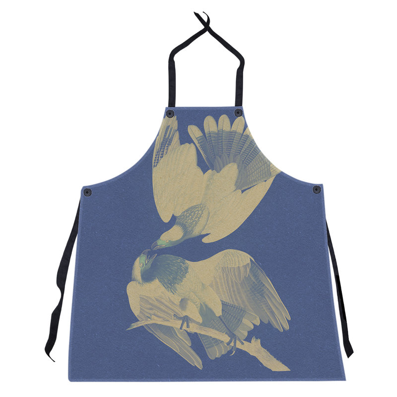 Tablier audubon brasilian caracara eagle john james, Bleu royal / jaune