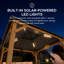 Sunjoy 3.3x3.3m Solar Hardtop Gazebo With Anthracite Steel Roof, Led Light & Ceiling Hook