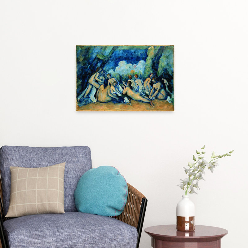 The Bathers Classic Traditional Contemporary Spring Wall Art Print by Paul Cezanne - 1 Piece Wrapped Canvas Wall Art