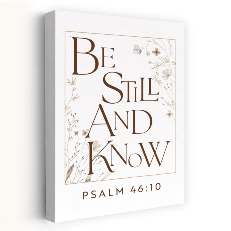 «Be Still And Know», affiche de la campagne moderne «Be Still And Know», psaume 4610, H 24 po x l 16 po