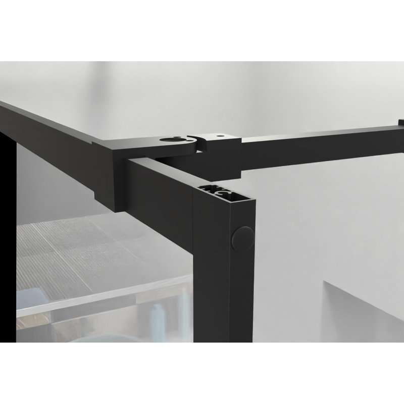 Écran de douche de 72 po de hauteur, 34 po de largeur, noir, verre trempé, porte robuste de 34 po x 72 po, aluminium noir, installation facile