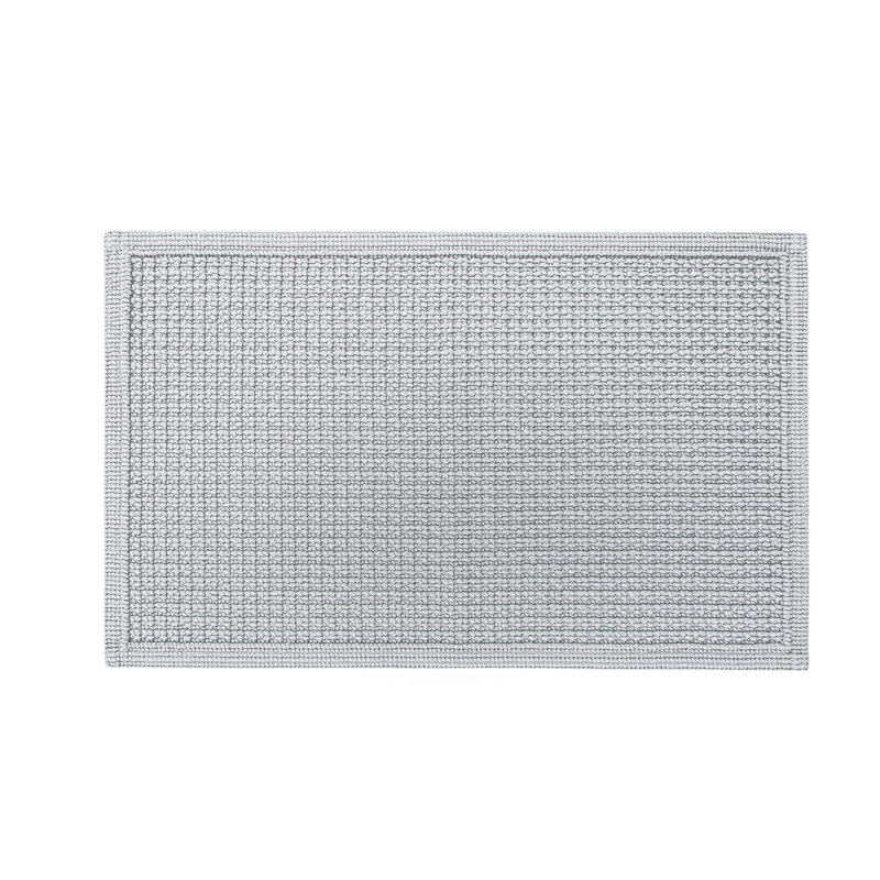 Be Vegan Geometric Bath Mat, Silver
