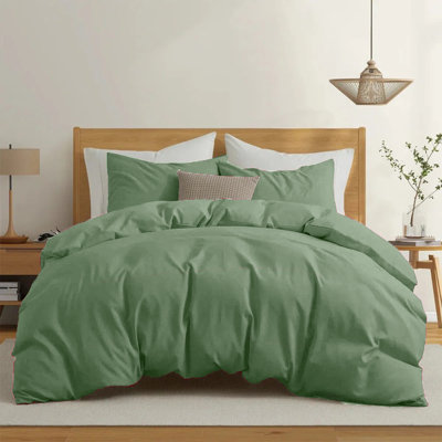 Premium 4-Piece Microfiber Duvet Cover Complete Set