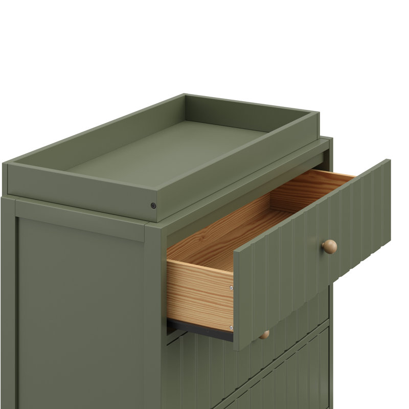 green changing dresser Mid-Century 6-Drawer Changing Table (56")