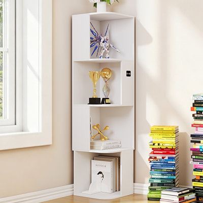 50.8"H-4-Shelf Arched Storage Cabinet With Tri-Color Sensor Light