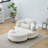 Crescent Sofa With Two Throw Pillows And One Lumbar Pillow, Comes With Extra Tray-190177530