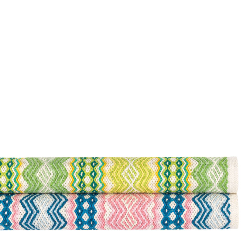 Zippie Stripe Berry Handwoven Cotton Rug, Rectangle 10' x 14'