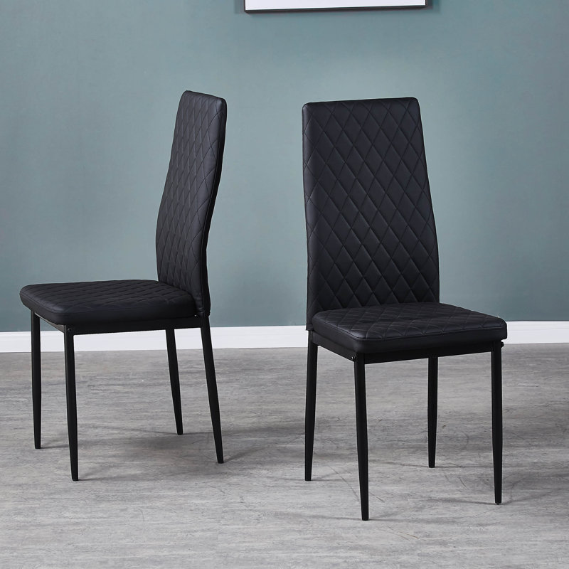 Chaise d'appoint rembourrée Alcaraz, Noir