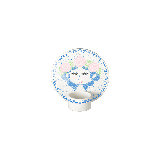 Dora Tealight Holder, Blue Face, 5.1"