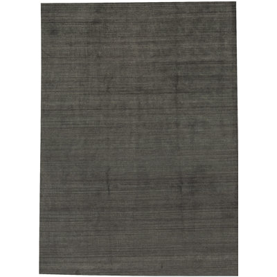 Tapis gris clair et gris foncé noué à la main de haute qualité
