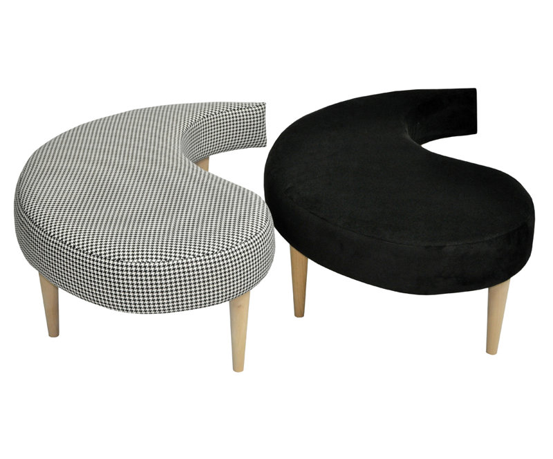 Pastel 100cm Wide Round YinYang Cocktail Ottoman