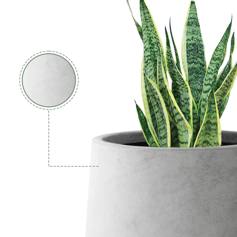 Laihla Pot Planter, Dark Gray, 17.3 H x 16.5 W x 16.5 D