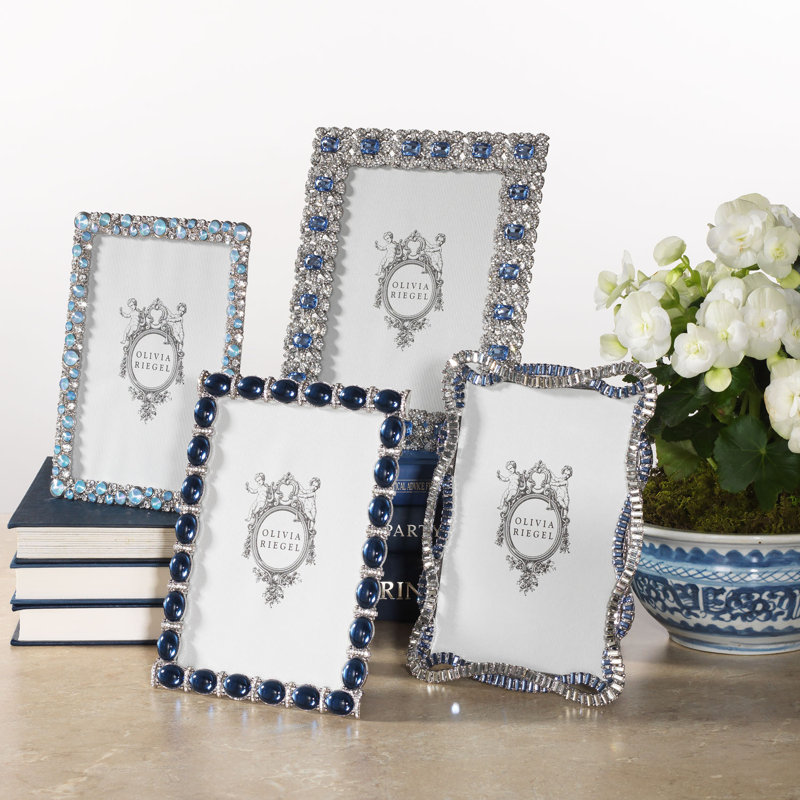 McKenzie Metal Picture Frame, Blue/Silver, 5" x 7"