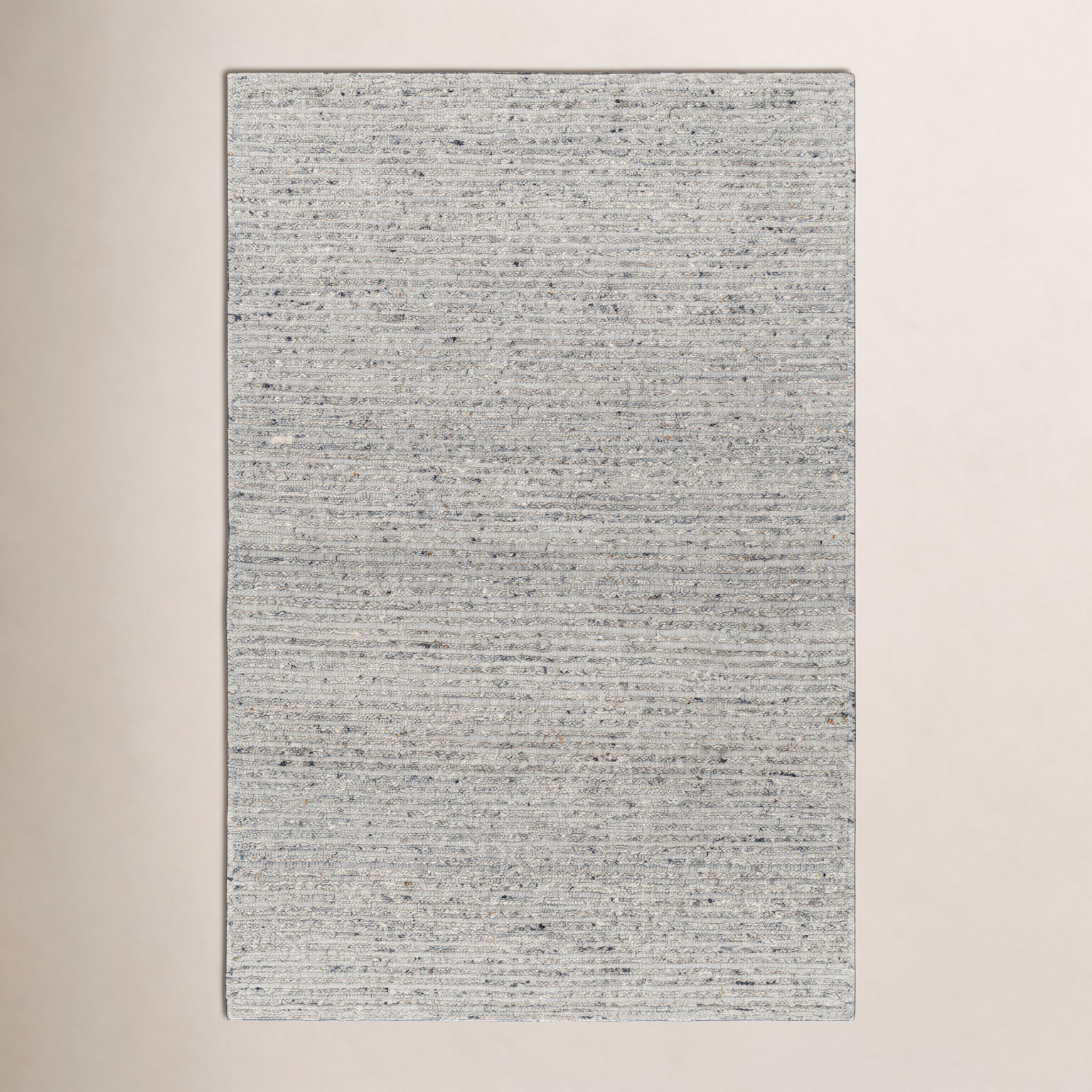 Joly Hand-Woven Gray Striped Rug, Gray, Rectangle 5' x 7'6"