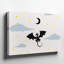 Reproduction d'art sur toile, "Art numérique" représentant une silhouette d'un dragon-465189972
