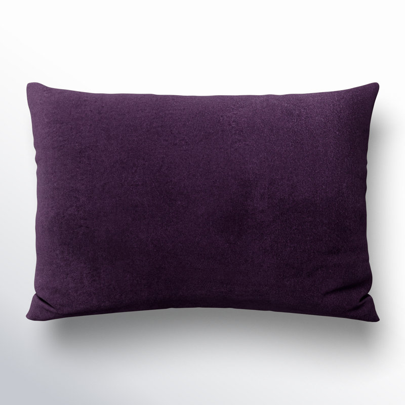Harpswell Catana Cotton Lumbar Rectangular Pillow, 13" x 20", Polyester/Polyfill, Purple