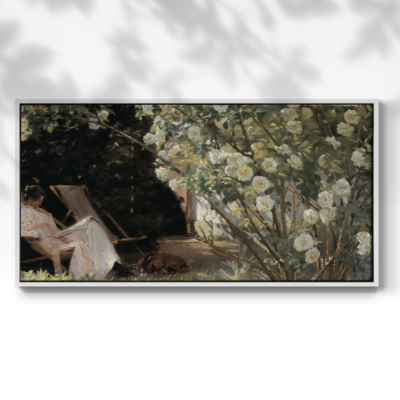 Série paysage - DCCIX - Toile tendue avec châssis, prête à accrocher, H 21 po x l 41 po, Blanc