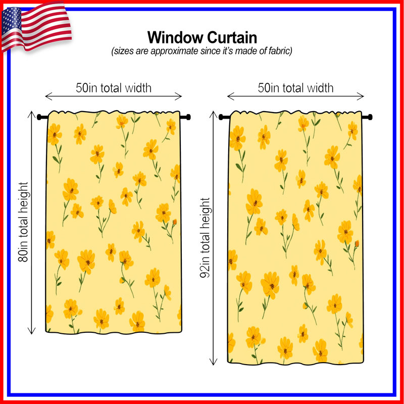 Rideaux à fleurs, voilages et voilages à motif floral - 1 panneau, 50 po x 80 po - 1 panneau, Transparent