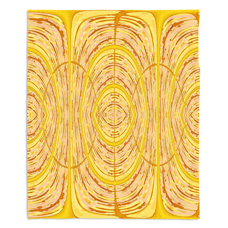  Jeté de porte, l 51 po x L 60 po, Jaune et orange
