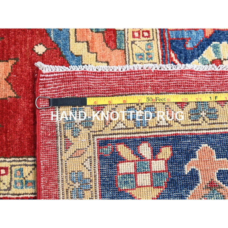 Tapis oriental rouge en laine noué à la main 9 pi 10 po x 13 pi 1 po Seeripe Heris Cedb6eb790044866823c9947cf1da629