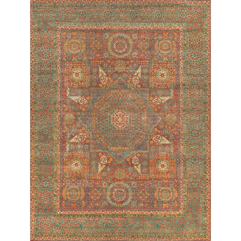 Mamluk Wool Oriental Area Rug, Rectangle 14'6" x 19'