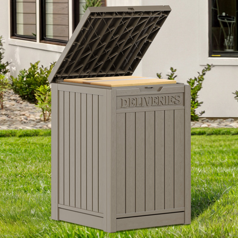 Balconera 51-Gallon Mailbox Storage Deck Box, Gray