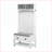 Hall Tree 3-in-1 Coat Rack with Storage Bench, 6 Hooks, Hinged Lid, 69 Inch | White | MDF-521219183