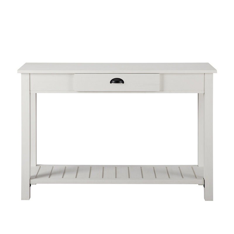 Cadhla 48" 1-Drawer Console Table, Brushed White