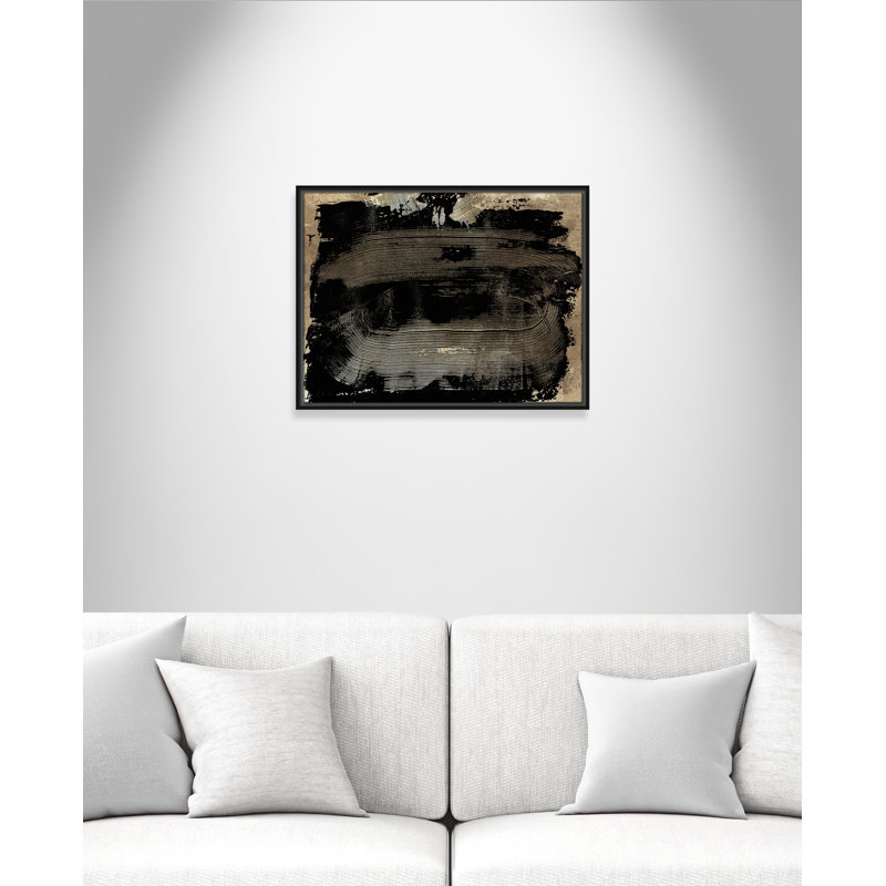 Peinture sphérique Cavide, Toile avec cadre noir, H 19,5 po x l 25,5 po