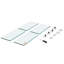 Pare-étincelles au gaz pour table de feu carrée, pare-vent transparent trempé 15 x 15 x 7 pouces-100092965