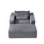Fauteuil-lit de 75 po en velours côtelé moderne avec repose-pieds amovible-475592564